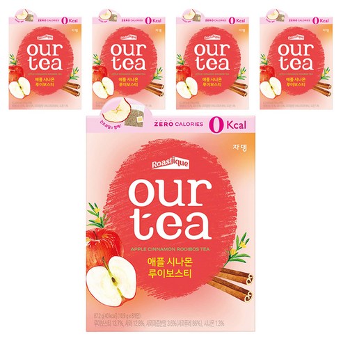아워티 애플 시나몬 루이보스티, 10.9g, 8개입, 5개
