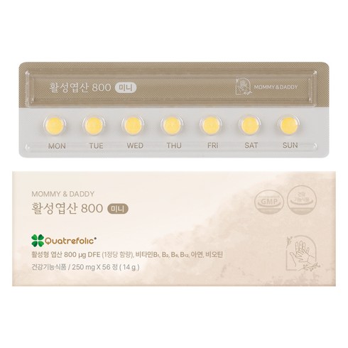 마미앤대디 활성엽산 800 미니 14g, 56정, 1개