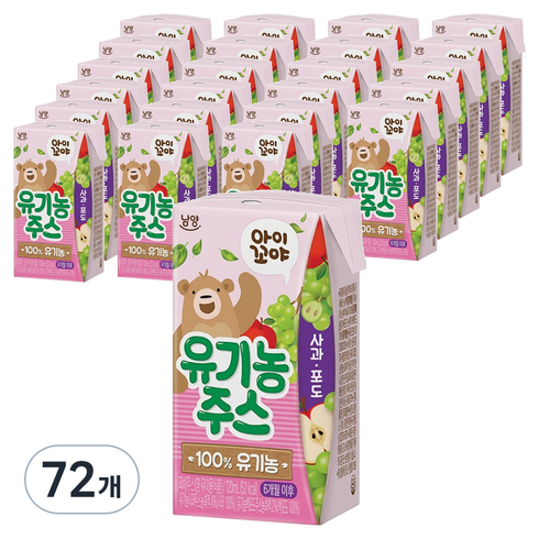 아이꼬야 유기농 주스, 120ml, 72개