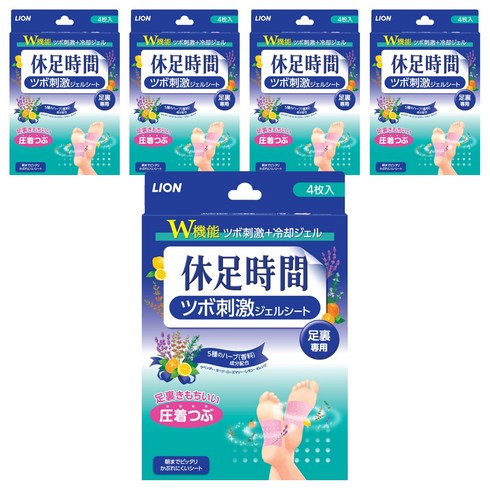 휴족시간 지압 자극 쿨링시트, 4개입, 5개