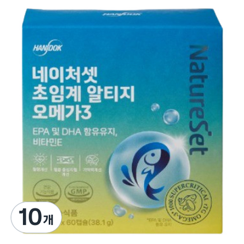 네이처셋 초임계 알티지 오메가3, 60정, 10개