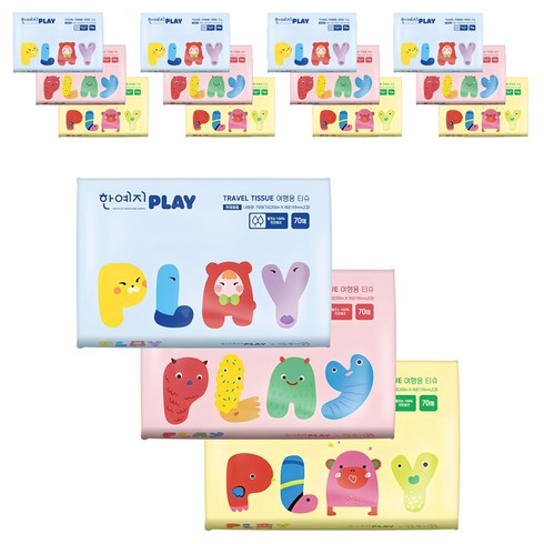 한예지 PLAY 여행용티슈, 70매, 15개
