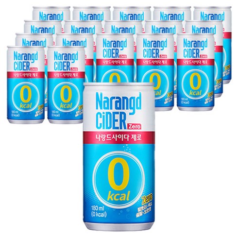 나랑드사이다 제로, 180ml, 18개