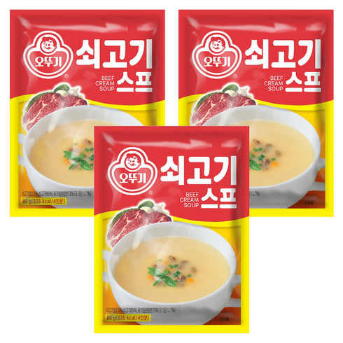 오뚜기 쇠고기 스프, 80g, 3개