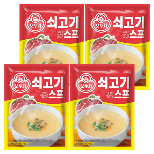 오뚜기 쇠고기 스프, 80g, 4개