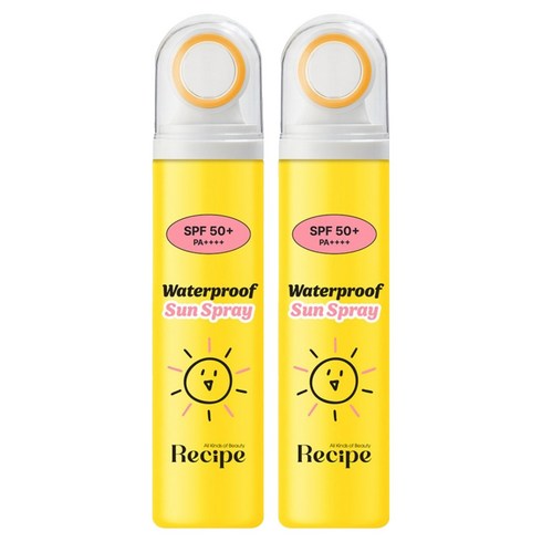 레시피 워터프루프 선스프레이 SPF50+ PA++++, 2개, 80ml