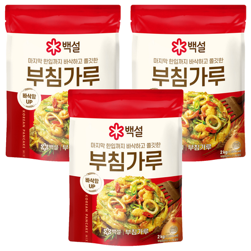 백설 부침가루, 2kg, 3개