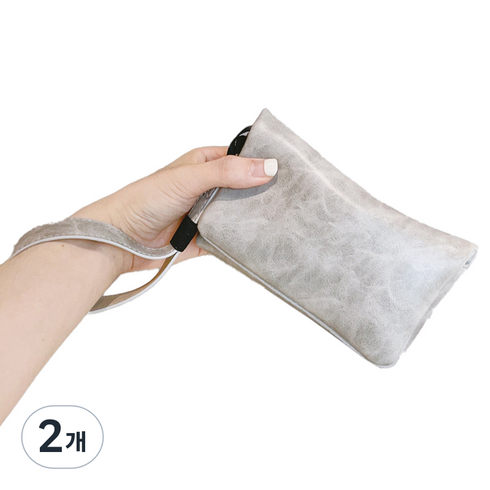 알로데 디지털 카메라 미니 포켓 파우치 스트랩, TYPE15그레이, 2개