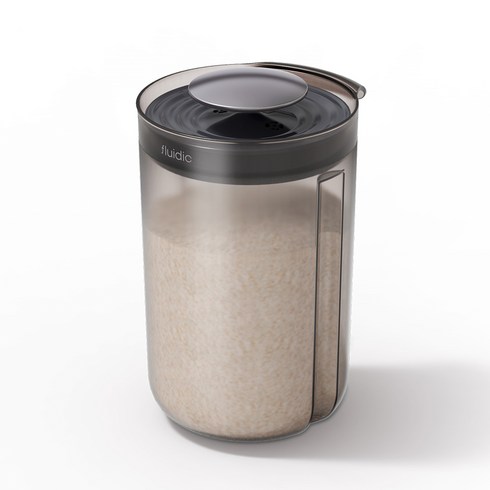플루딕 엠지엠씨 진공 밀폐 쌀통 3L, 블랙, 1개