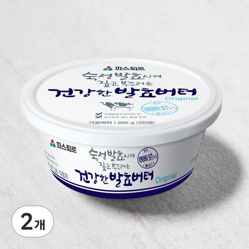 파스퇴르 건강한 발효버터 오리지널, 200g, 2개
