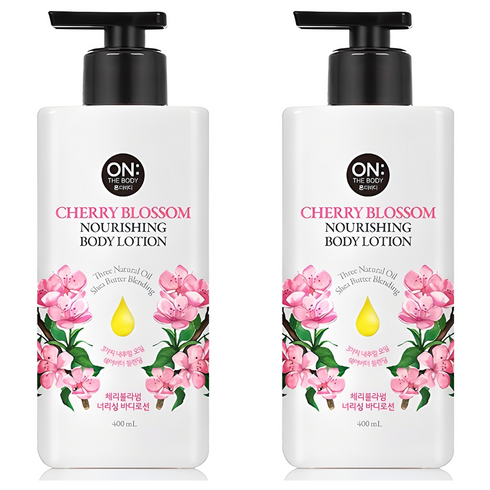온더바디 너리싱 바디로션 체리블라썸, 400ml, 2개