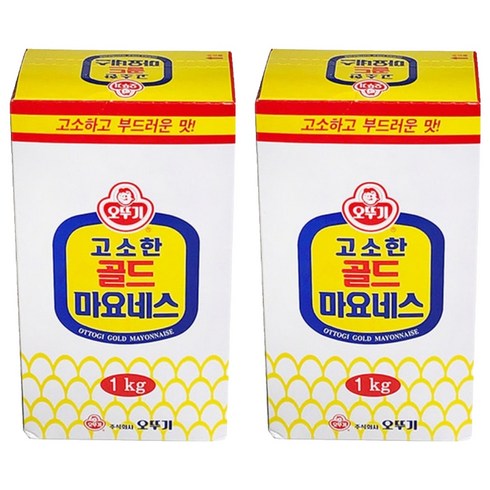 오뚜기 고소한 골드 마요네즈, 1kg, 2개