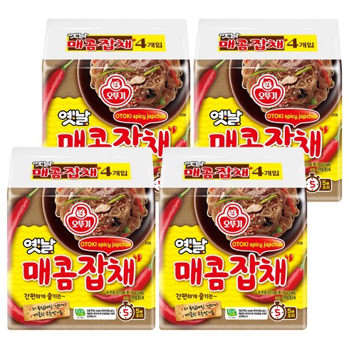 오뚜기 옛날매콤잡채 봉지 77.5g, 16개