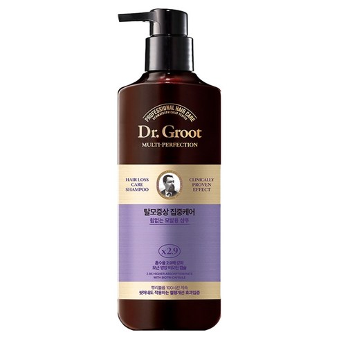 닥터그루트 탈모증상완화 집중케어 멀티퍼펙션 힘없는 모발용 샴푸, 330ml, 1개