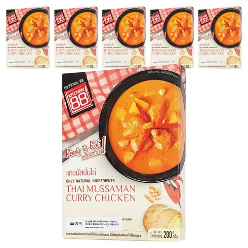 키친88 홈쿡 타이 마싸만 치킨카레, 200g, 6개