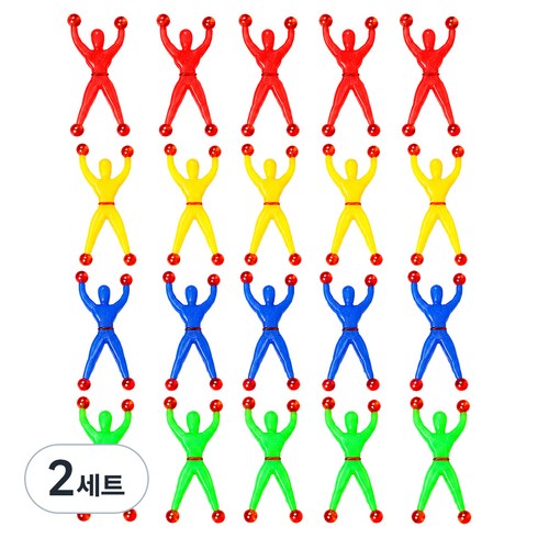 픽미 스파이더 끈끈이 벽타기 4종 x 5p 세트, 레드 + 그린 + 옐로 + 블루, 2세트