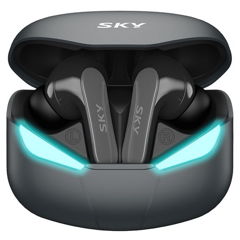 SKY 핏 팬텀 블루투스 5.4 저지연 게이밍 무선이어폰 SKY-GA-S2X 그레이 30시간 방수가능