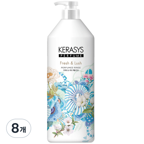 케라시스 퍼퓸 린스 프레쉬 앤 러쉬, 1L, 8개