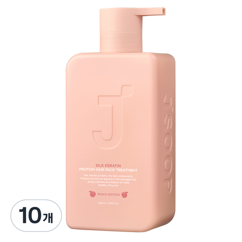 제이숲 실크 케라틴 단백질 트리트먼트 피치 에디션, 500ml, 10개
