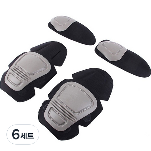 나음다름 4컬러 팔꿈치 + 무릎패드 세트 그레이, 6세트