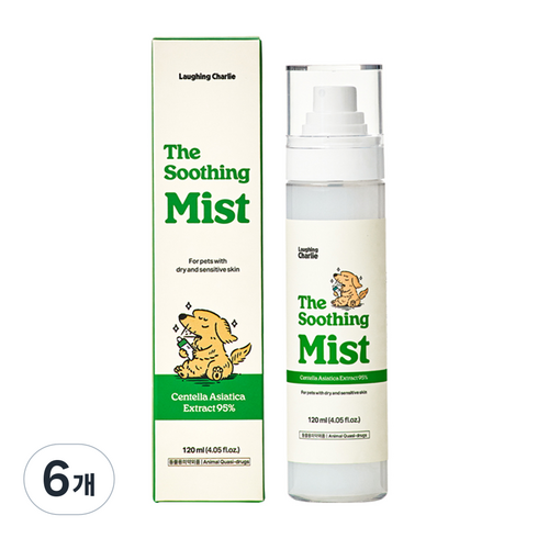 래핑찰리 더 수딩 미스트 강아지 위생용품, 120ml, 6개