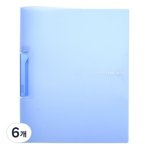 모닝글로리 원터치 클립화일, 블루, 6개