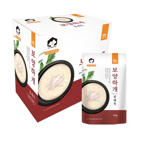펫러닝 반려동물 보양하개 삼계죽 주식파우치 10p, 닭, 1kg, 1세트