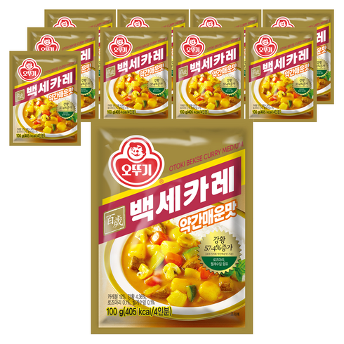 오뚜기 백세카레 약간매운맛, 100g, 10개