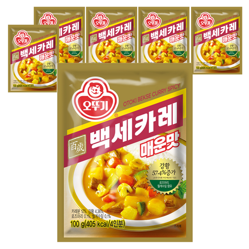 오뚜기 백세카레 매운맛, 100g, 6개