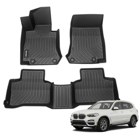 더존 입체포집 TPE 카매트 풀세트, BMW X3(2018~), 올블랙