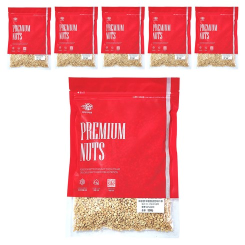 다다모마켓 볶음 땅콩 분태 1/8, 500g, 6개