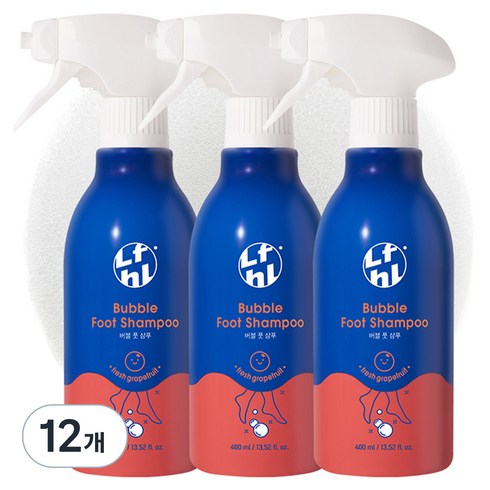 라이프홀릭 버블 풋샴푸 프레시 자몽, 1개입, 12개, 400ml