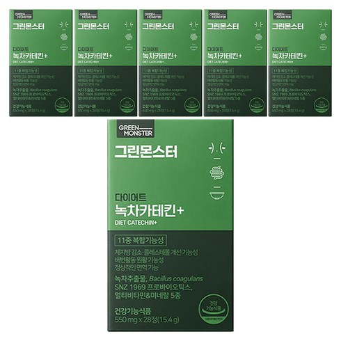 그린몬스터 다이어트 녹차카테킨 플러스, 28정, 15.4g, 6개