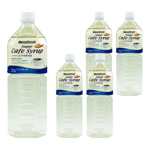 그린스위트 슈가카페시럽, 1.5L, 5개