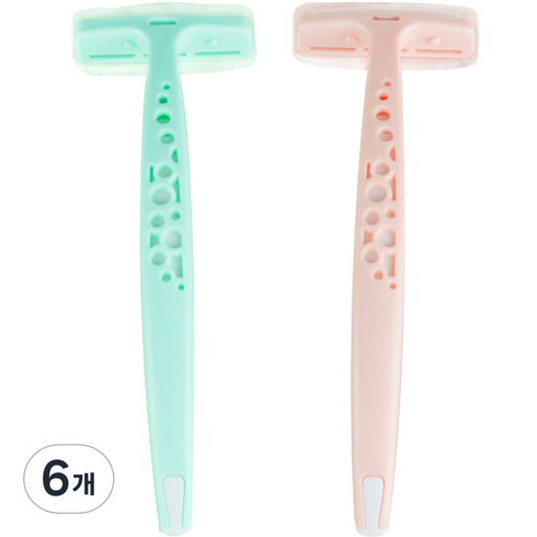 하이어리 전신 제모 스테인리스 여성용 면도기 랜덤발송, 1개입, 6개