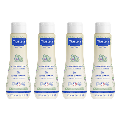 무스텔라 유아용 젠틀 샴푸, 200ml, 4개