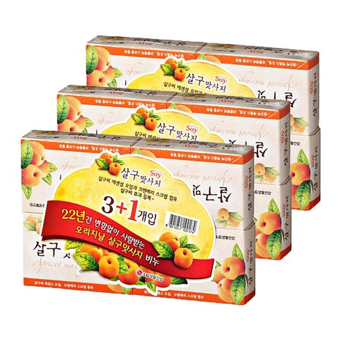 LG생활건강 살구맛사지 비누, 100g, 12개입