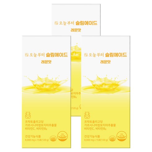 오늘부터 슬림에이드 다이어트보조제 레몬맛, 3개, 120g