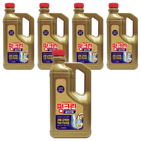 펑크린 울트라겔 배수관 세정제, 1.5L, 5개