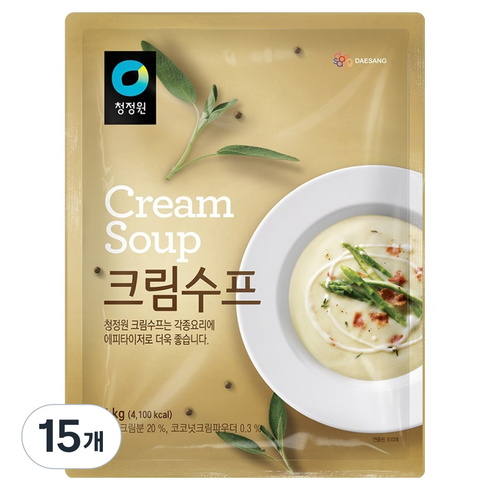 청정원 크림수프, 1kg, 15개