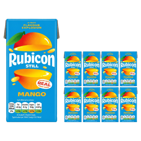 rubicon 망고 NFC 퓌레과즙 주스, 9개, 288ml