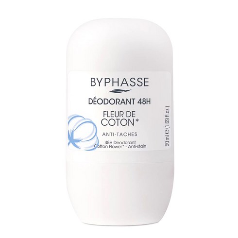 바이빠세 코튼플라워 롤온 데오드란트, 바이빠세 롤 온 데오드란트 코튼플라워 48H 50ml, 50ml