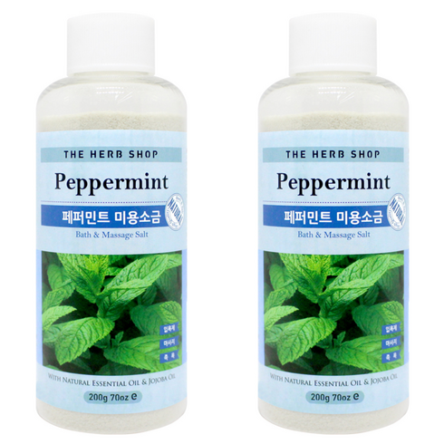 더허브샵 페퍼민트 마사지 미용소금, 페퍼민트 008520, 2개