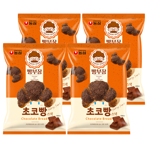 농심 빵부장 초코빵, 55g, 4개
