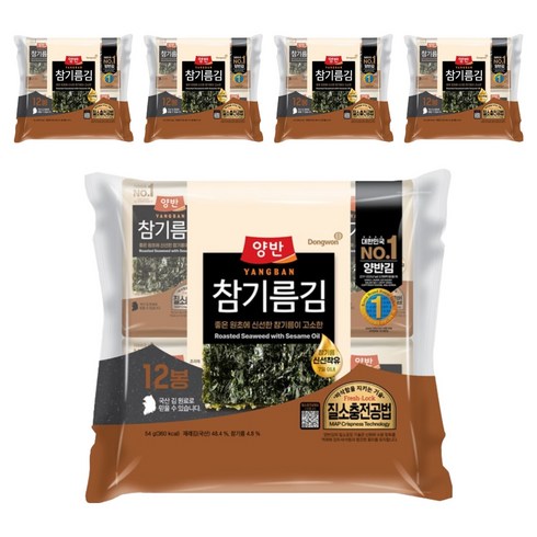 양반 참기름 김, 4.5g, 60개