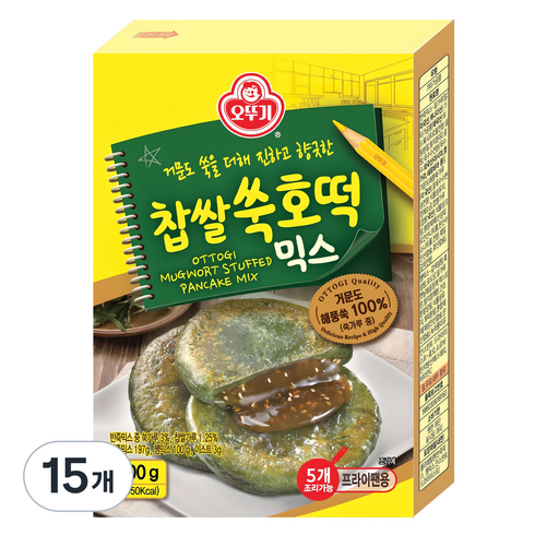오뚜기 찹쌀 쑥호떡 믹스, 15개, 300g