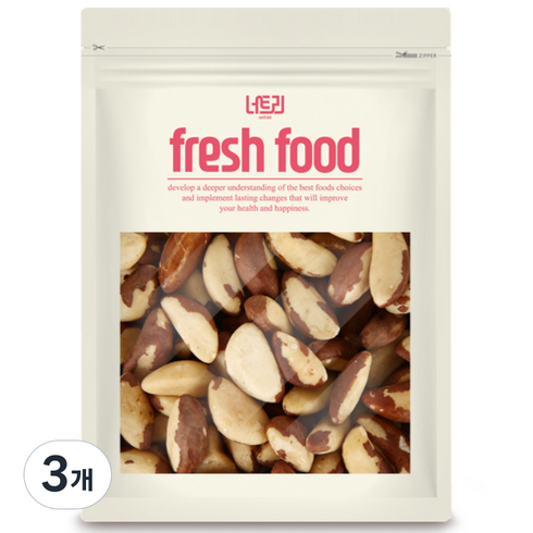너트리 브라질너트, 1kg, 3개