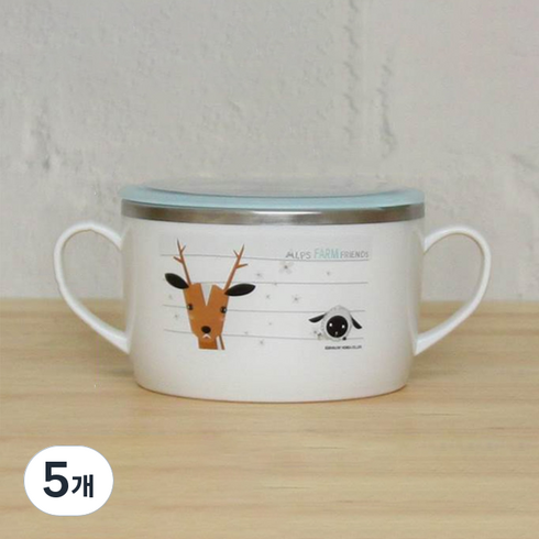 스텐락 알프스 팜 스토리 라면기 650ml, 혼합 색상, 5개