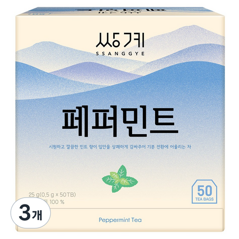 쌍계명차 페퍼민트, 500mg, 3개, 50개입