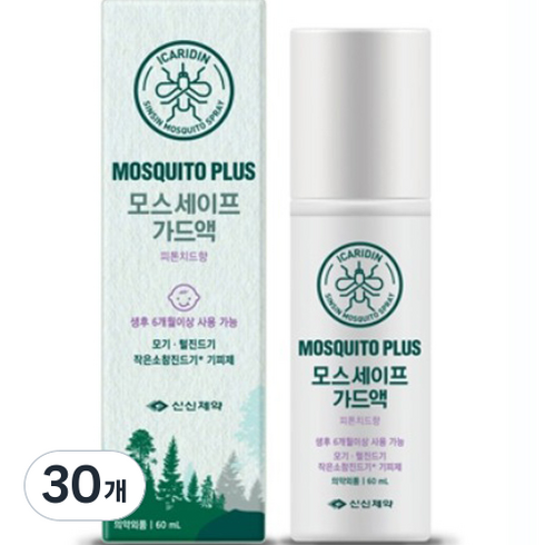 신신제약 모스세이프 가드액 이카리딘 해충기피용품, 30개, 60ml